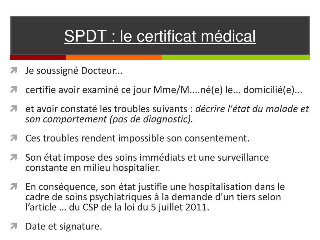 Hospitalisation à La Demande D'un Tiers Procédure