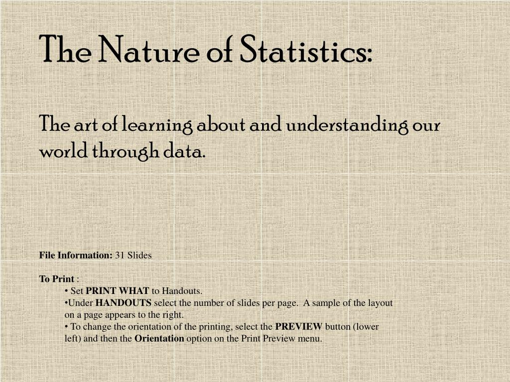 PPT - The Nature of Statistics: PowerPoint Presentation, free download -  ID:3322190