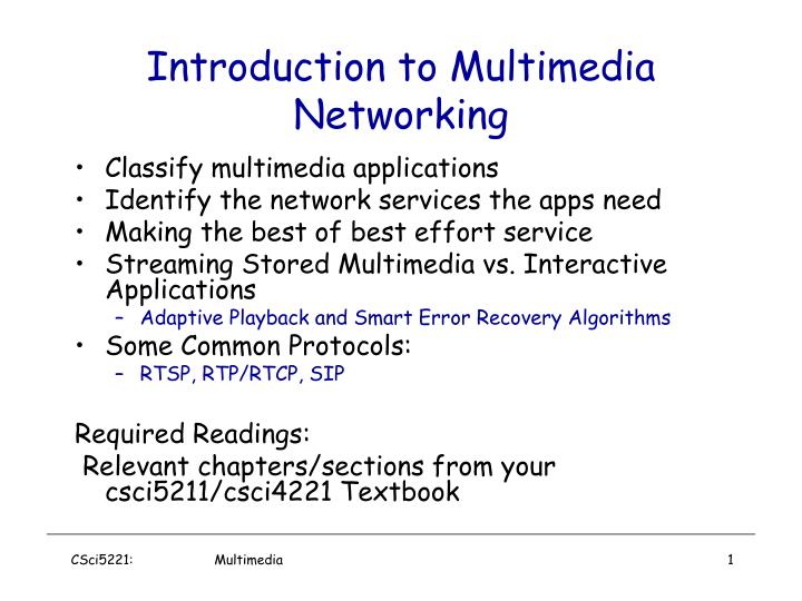 PPT - Introduction to Multimedia Networking PowerPoint Presentation ...