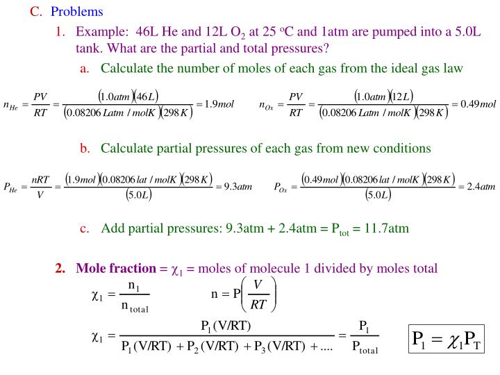 how to calculate vapor pressure of a mixture