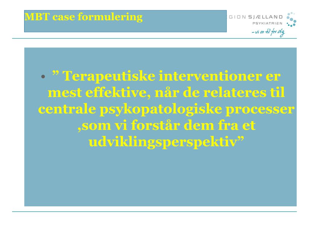 PPT - MBT case formulering PowerPoint Presentation, download - ID:3327389