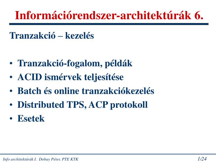 PPT - Információrendszer-architektúrák 6. PowerPoint Presentation, Free ...