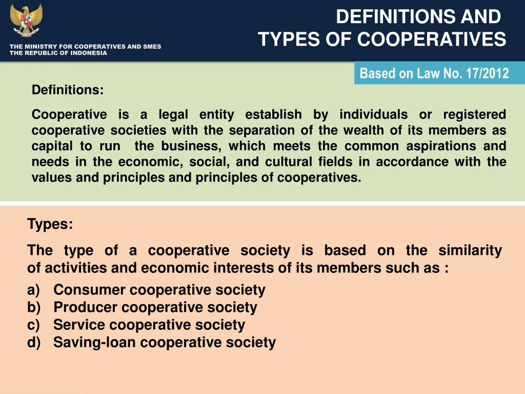 PPT SOUND TUNING OF COOPERATIVE LAW, POLICY & REGULATION AND PRIMARY