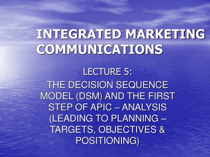 integrated marketing communications n.