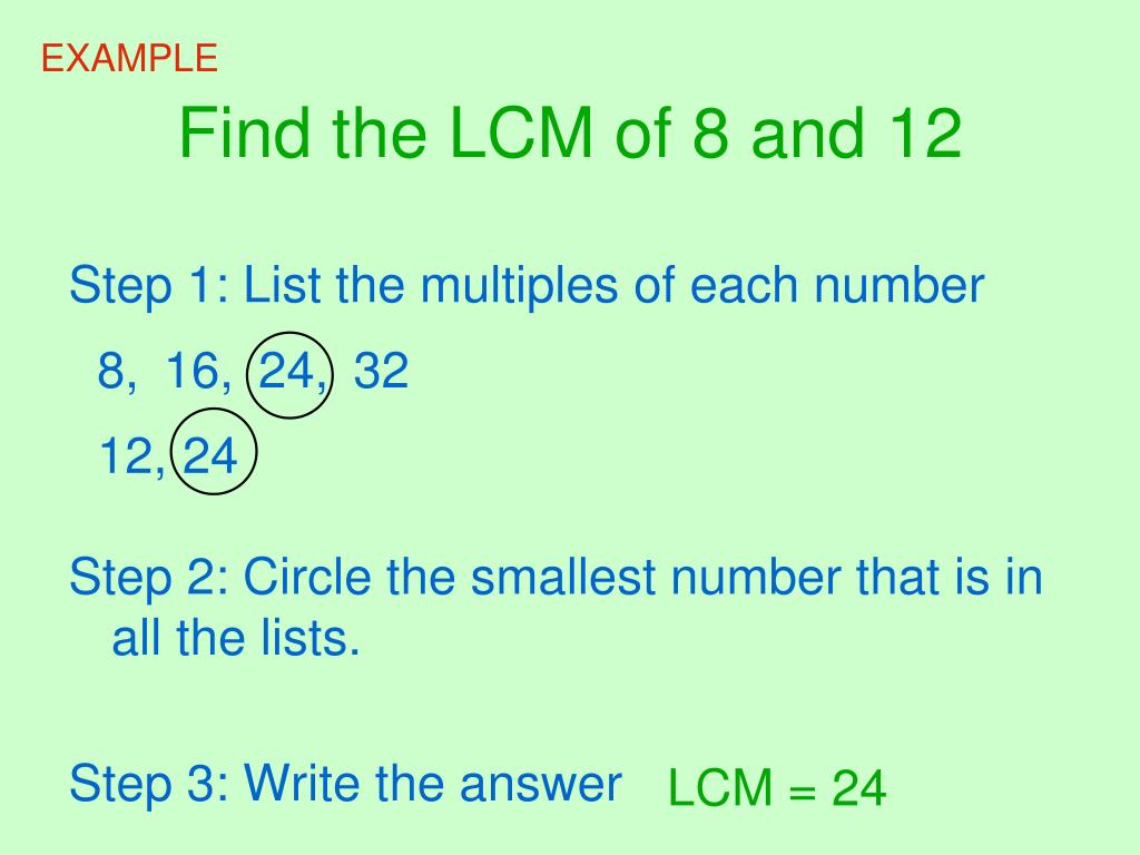 PPT - Least Common Multiples (LCM) PowerPoint Presentation, free