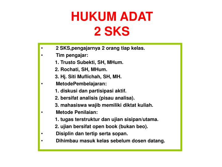 Ppt Hukum Adat 2 Sks Powerpoint Presentation Free Download Id 3329396