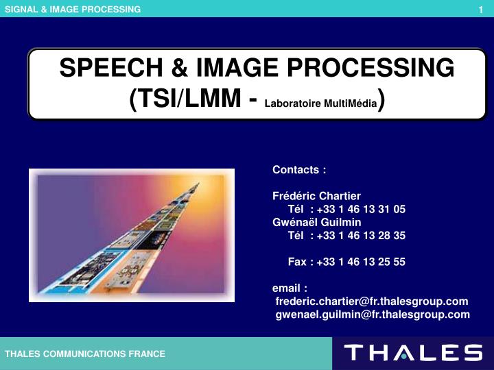 ppt-speech-image-processing-tsi-lmm-laboratoire-multim-dia