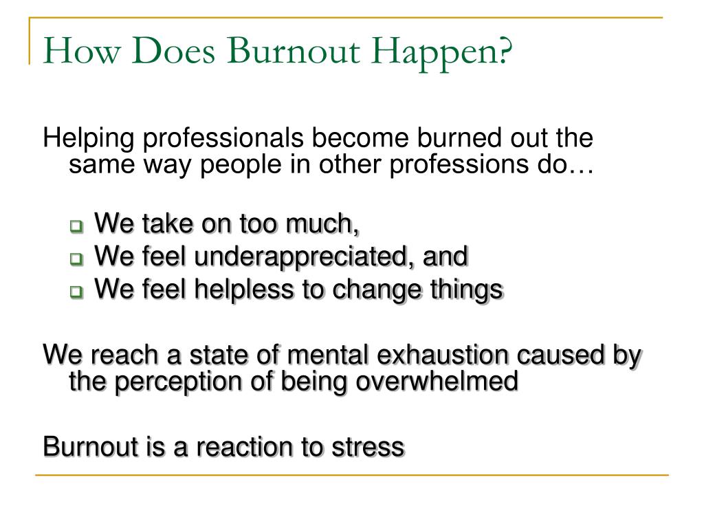 PPT - Professional Ethics: Avoiding Burnout PowerPoint Presentation ...