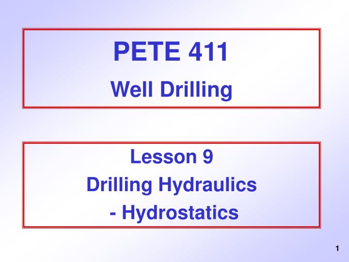 pete 411 well drilling n.