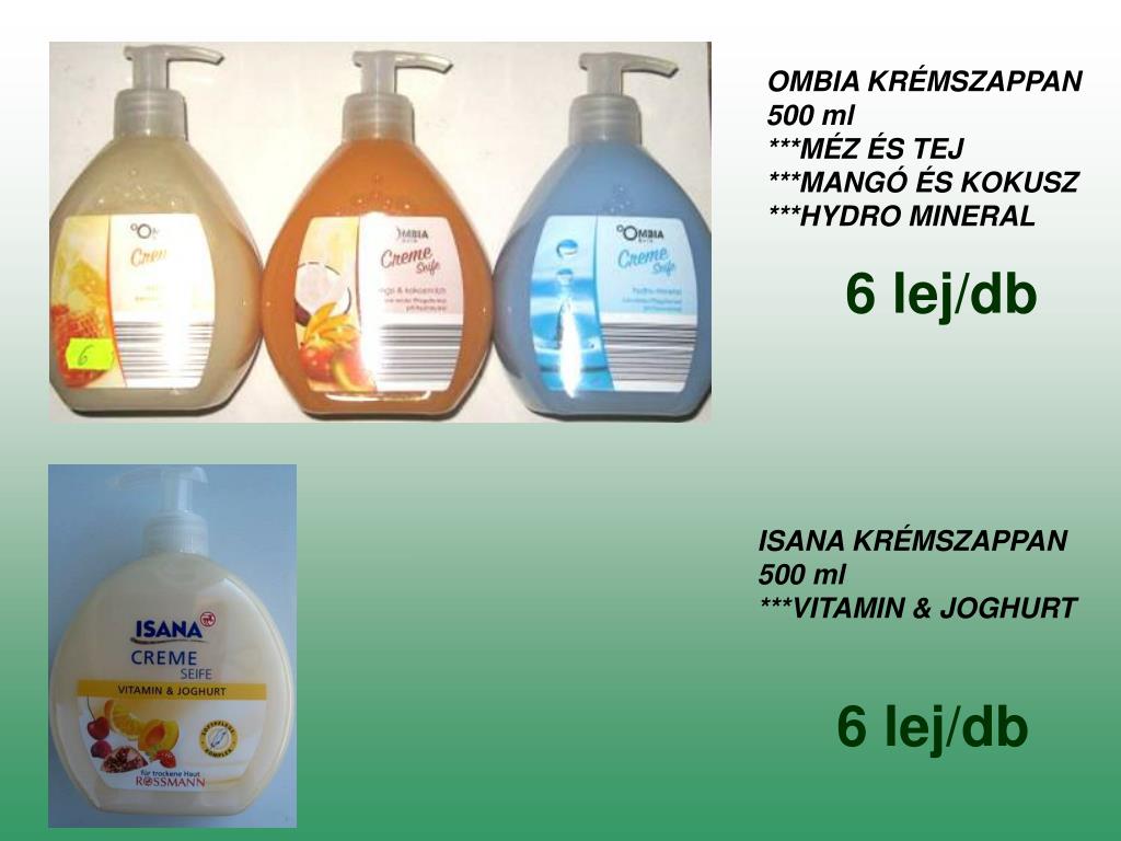 PPT - OMBIA É S SOAP&CAIR SZAPPAN 150g 1.5 LEJ /DB PowerPoint Presentation  - ID:3332032