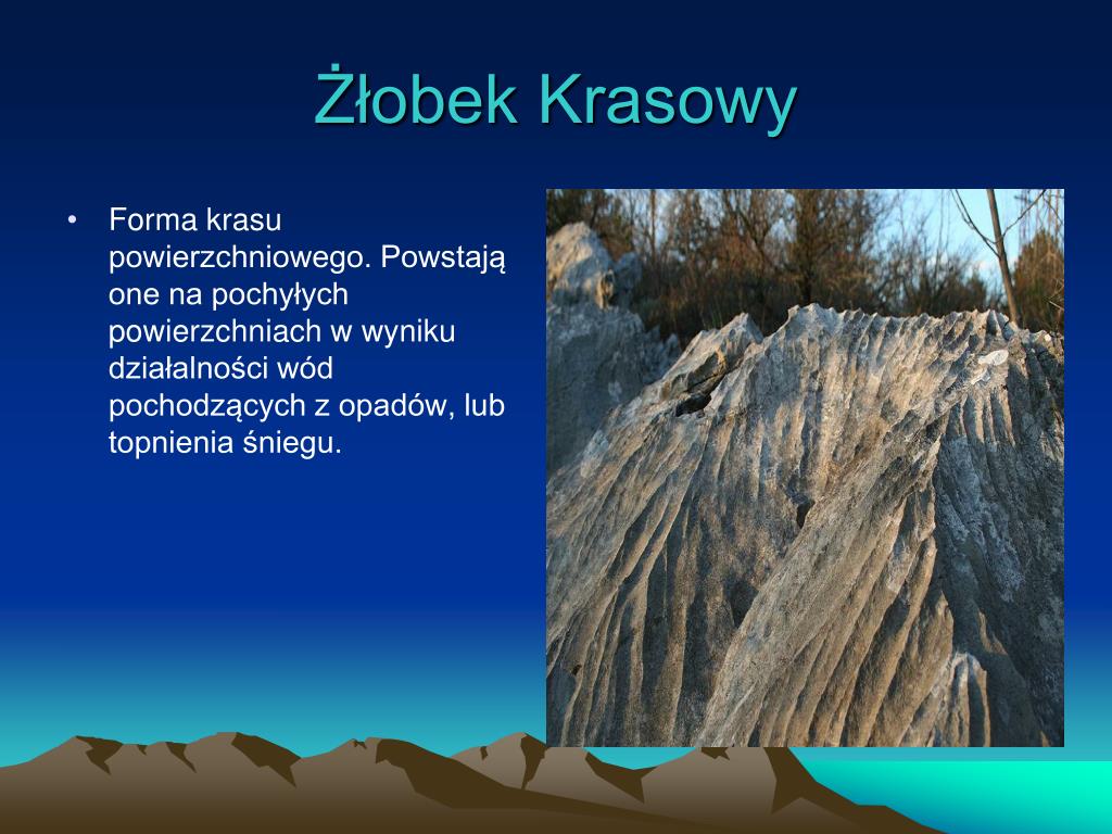 Zagłębienie W Ziemi Ukształtowane Przez Płynącą Wodę PPT - Krasowienie PowerPoint Presentation, free download - ID:3332113