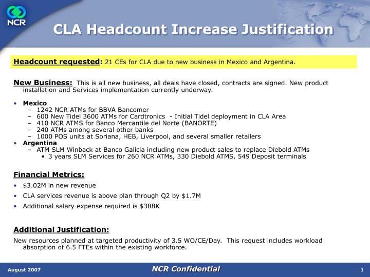 Headcount Justification Template