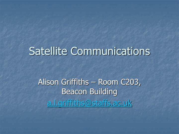 satellite communications n.