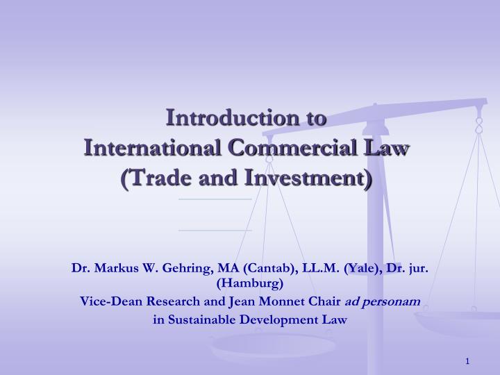 international commercial law research topics