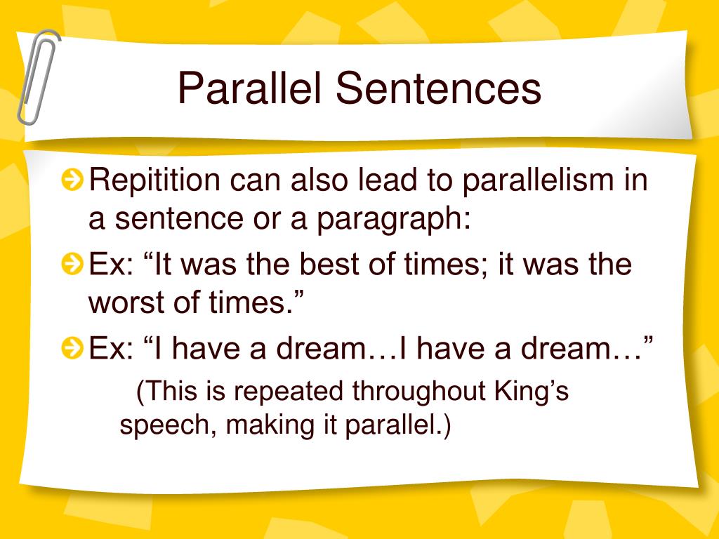 What Is A Parallel Phrase
