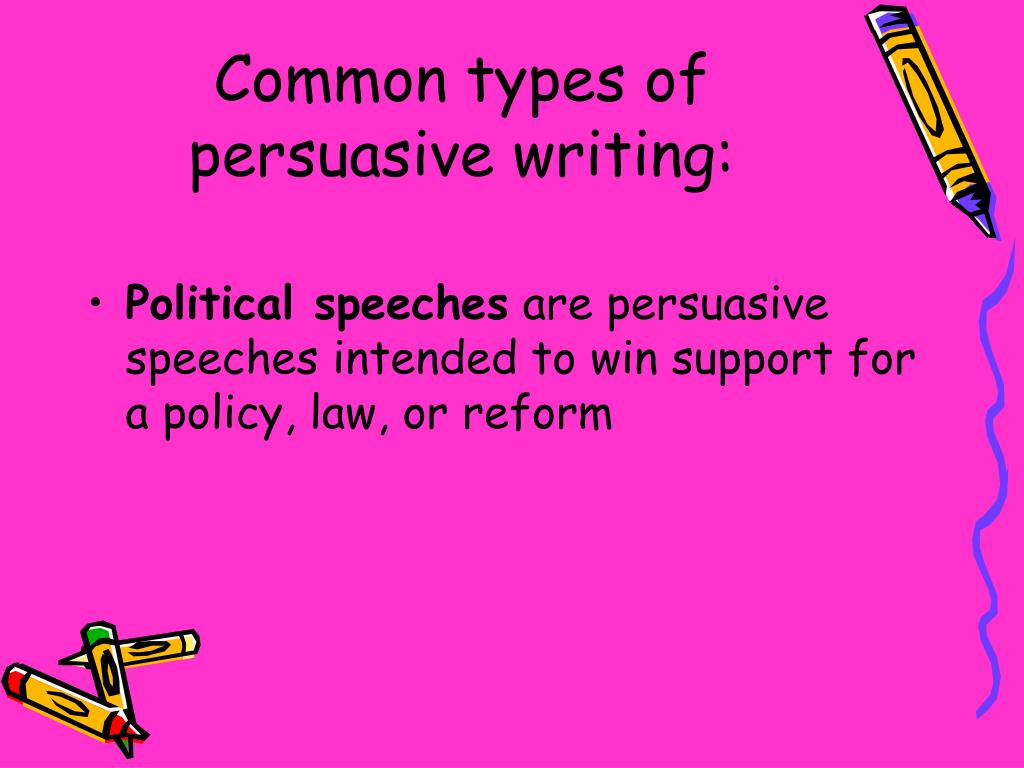 types of persuasive essay