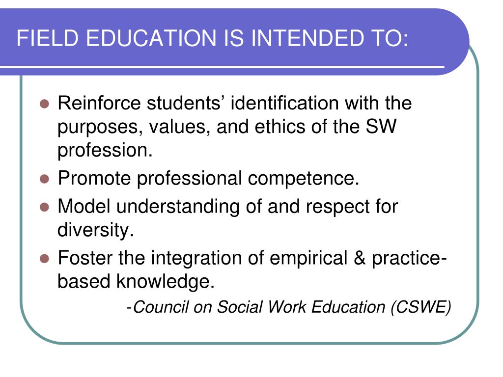 what is social work field education