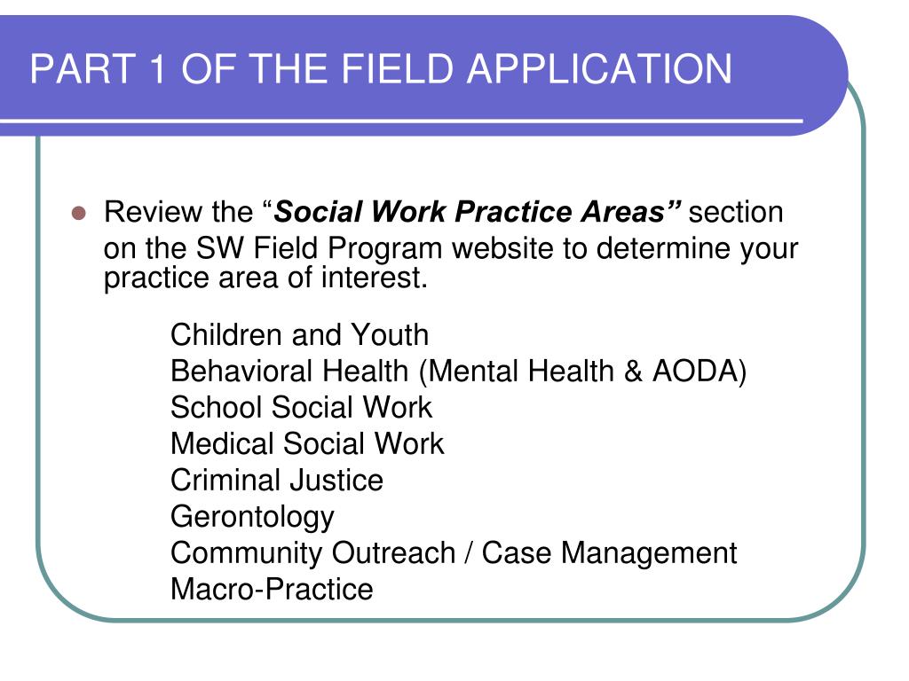 PPT INTRODUCTION TO SOCIAL WORK FIELD PROGRAMS PowerPoint