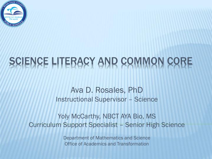 science literacy and common core n.