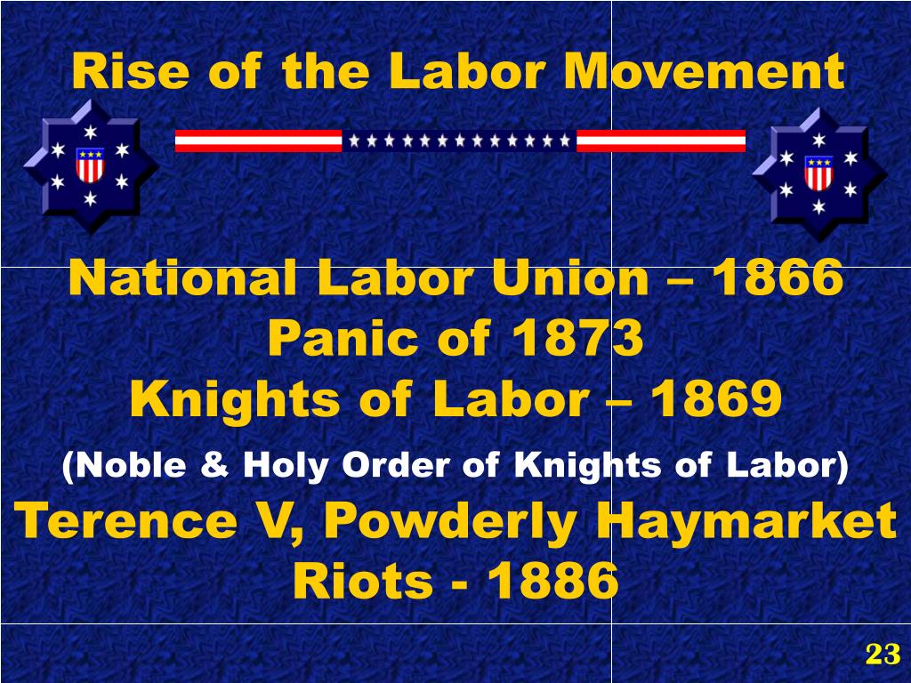 PPT - Chapter Twenty-four Industry Comes of Age 1866-1900 PowerPoint ... Knights Of Labor Union