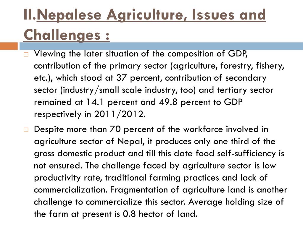 PPT - Issues and Challenges of Agriculture vs. Rural Finance in Nepal ...