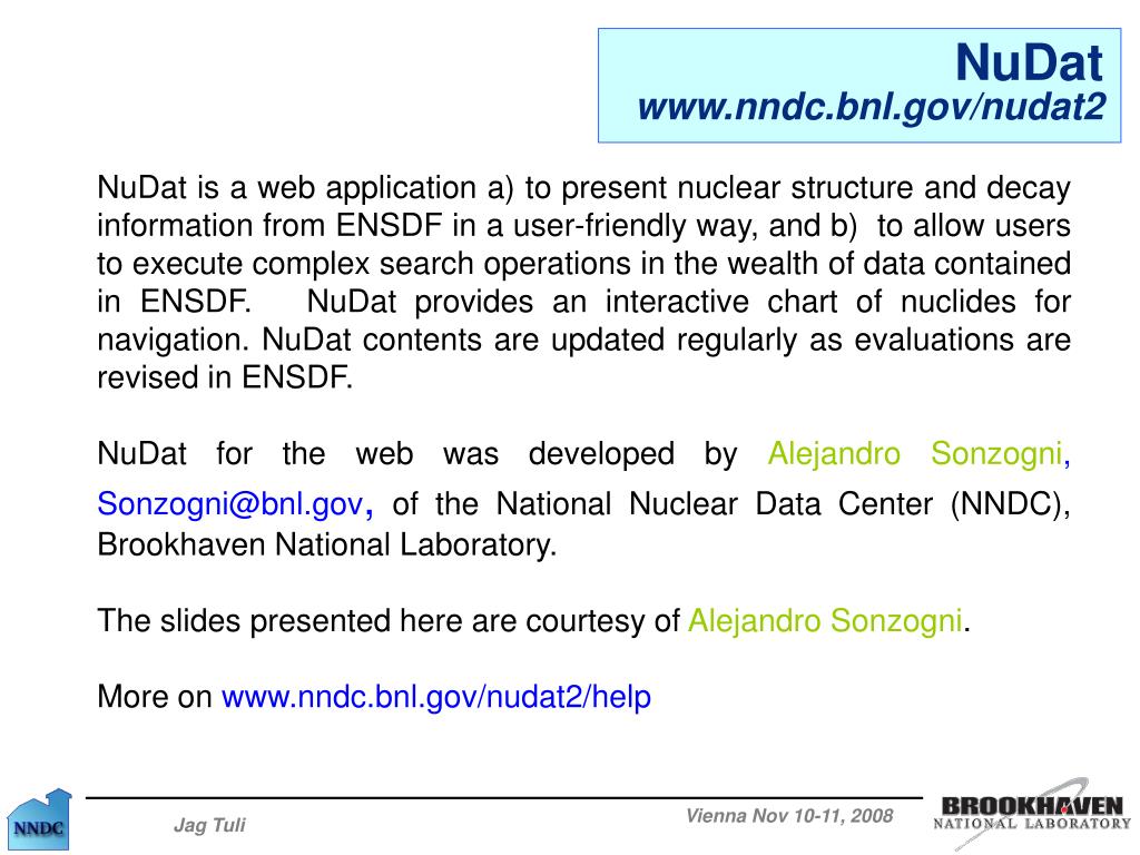 Nndc Chart