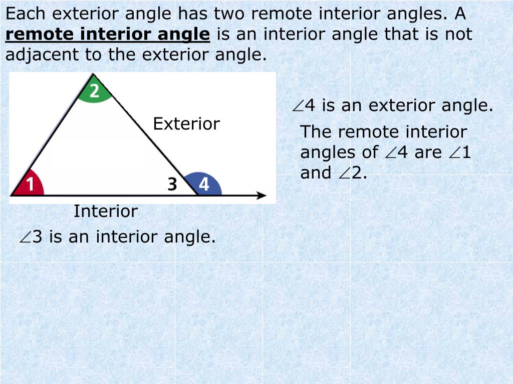 Ppt Angle Relationships In Triangles Powerpoint