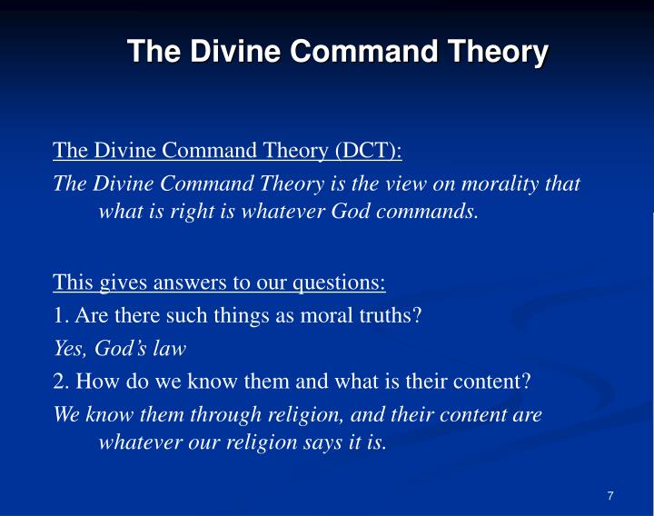 Hypocrisy: The Divine Command Theory