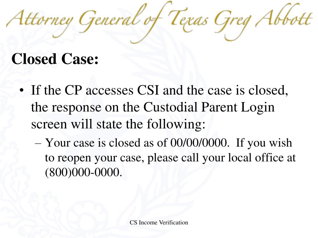 Attorney general custodial parent on sale login
