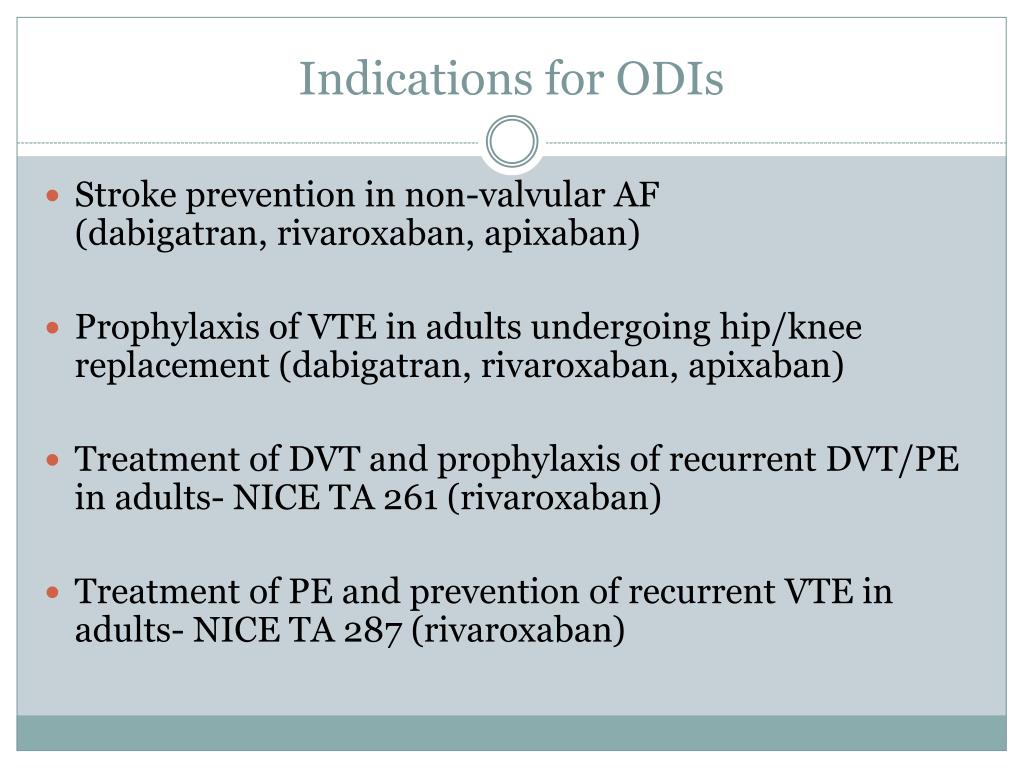 PPT - Update on the new oral anticoagulants; 12 months on PowerPoint ...
