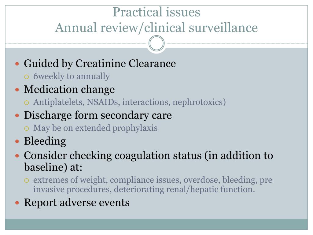 PPT - Update on the new oral anticoagulants; 12 months on PowerPoint ...