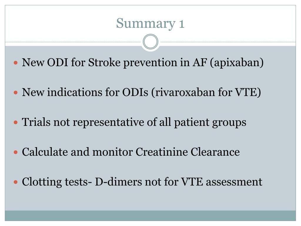 PPT - Update on the new oral anticoagulants; 12 months on PowerPoint ...