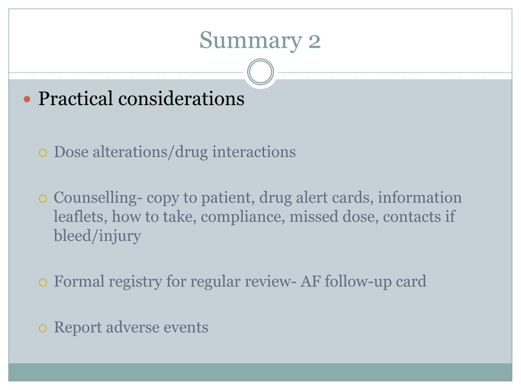 PPT - Update on the new oral anticoagulants; 12 months on PowerPoint ...