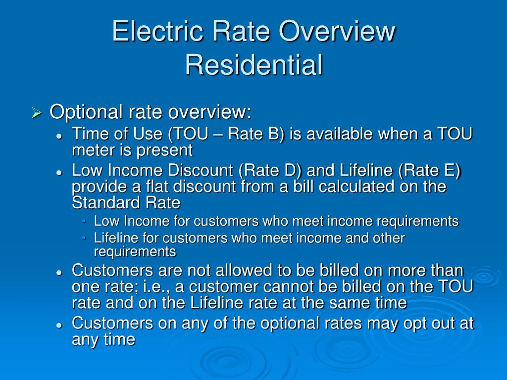PPT Introduction to LADWP Electric & Water Rates PowerPoint