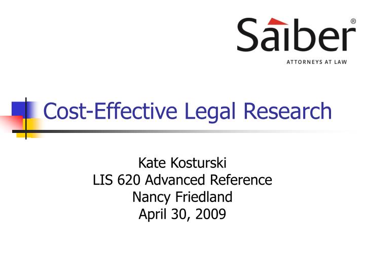 cost effective legal research n.