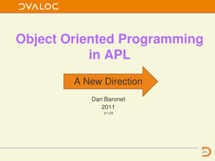 object oriented programming in apl n.