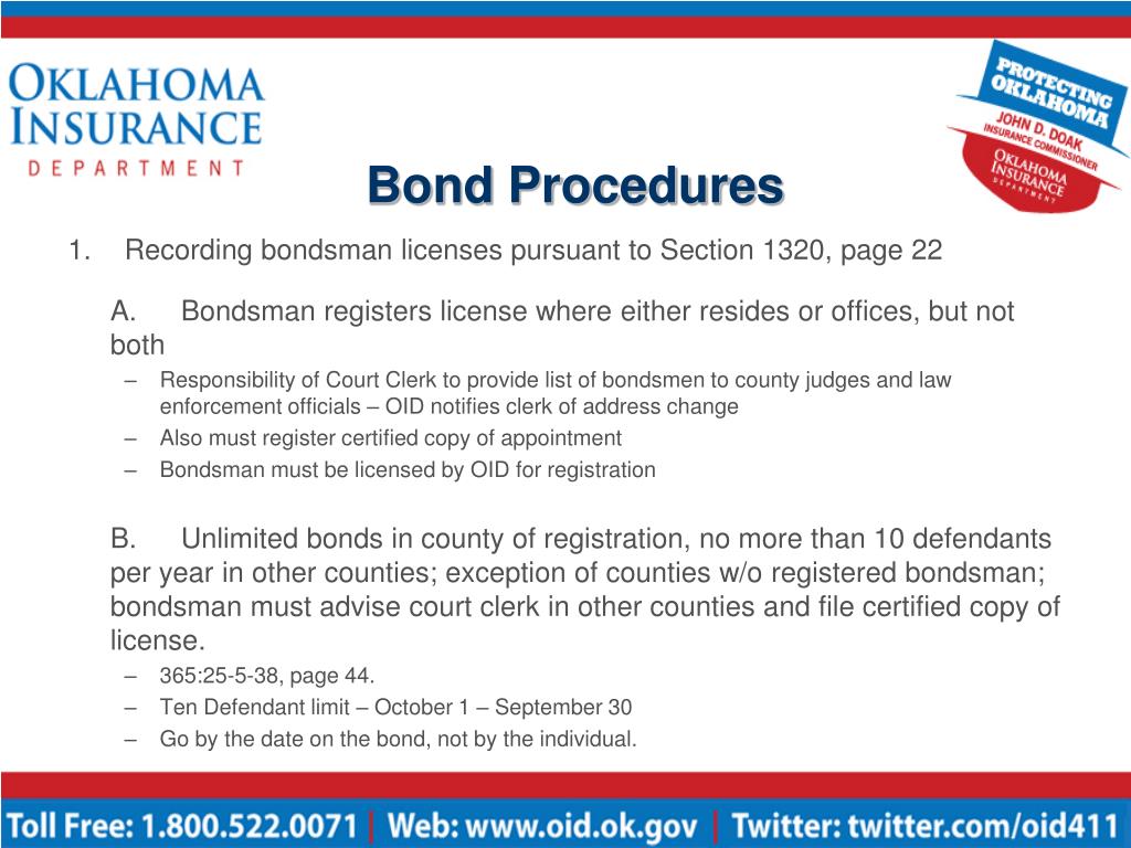 Ppt omcca bail bonds 101 oklahoma insurance department licensing