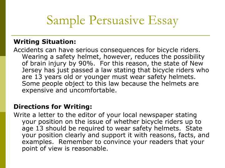 sample of persuasive essay sample of persuasive essay