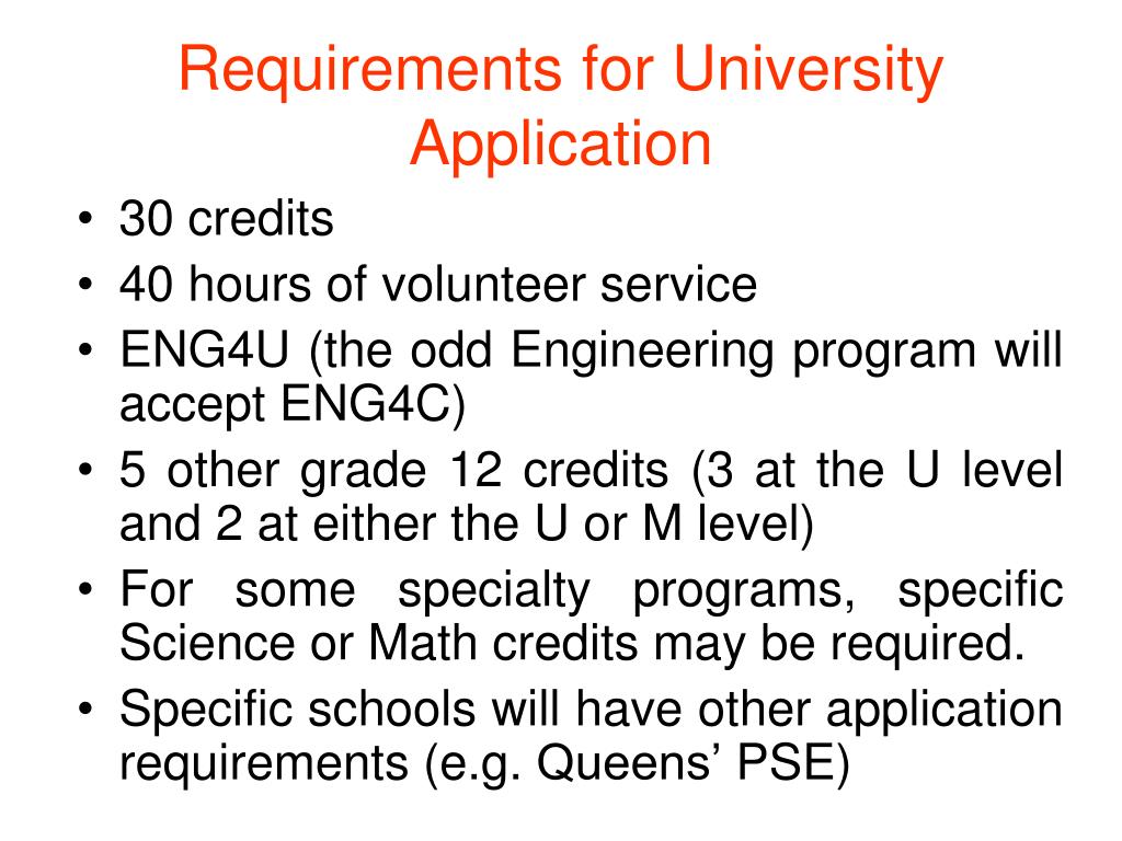 PPT Applying to University and/or College in Ontario PowerPoint