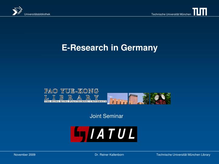 e research in germany n.