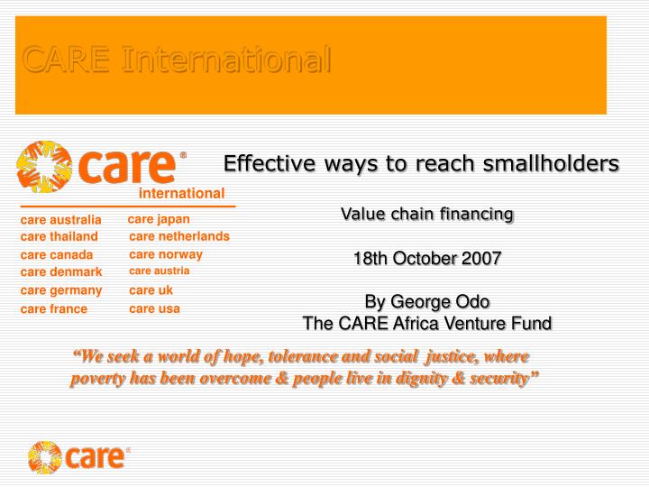 PPT - CARE International PowerPoint Presentation, free download - ID