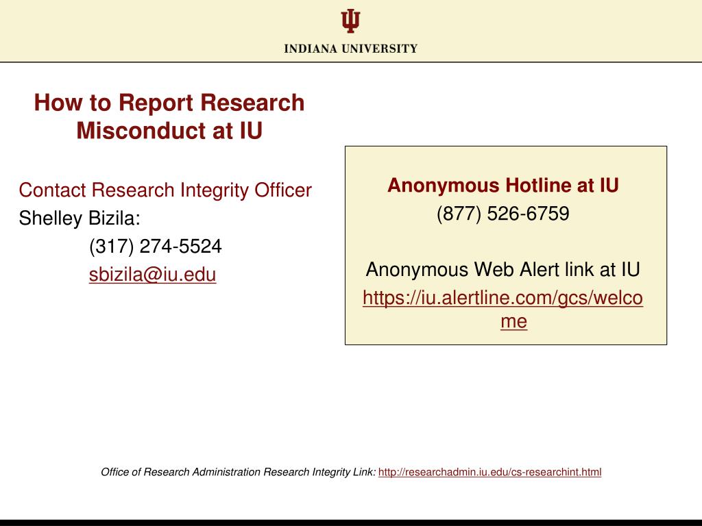 how to report research misconduct
