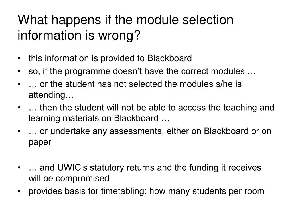 PPT - Programmes and modules for online selection: why should I bother ...