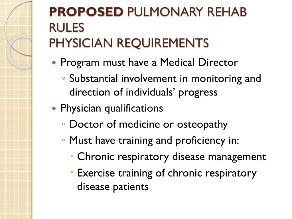 PPT MEDICARE POLICY FOR CARDIAC AND PULMONARY REHABILITATION WHAT’S