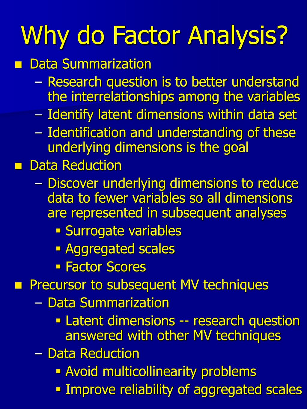 factor analysis research question