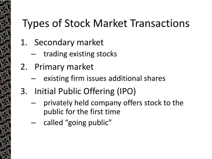 Types of investors in ipo market
