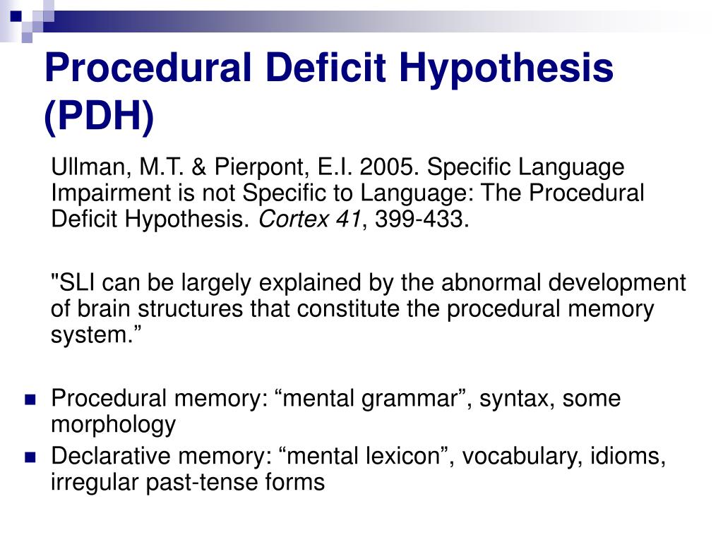 executive function hypothesis