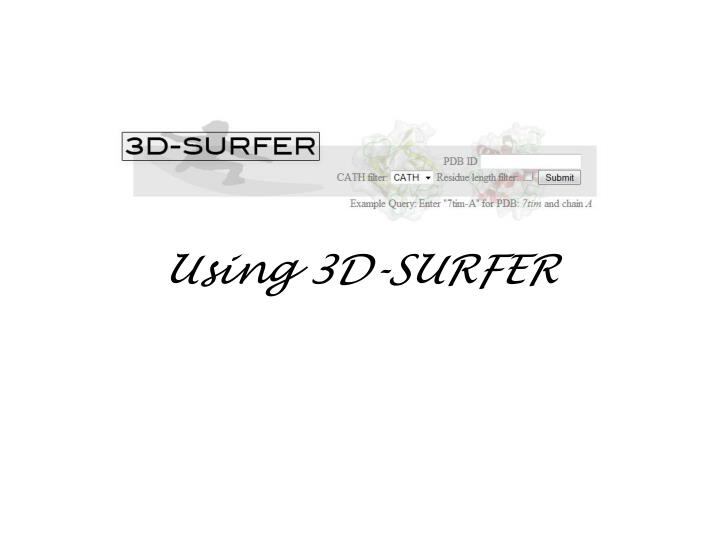 using 3d surfer n.