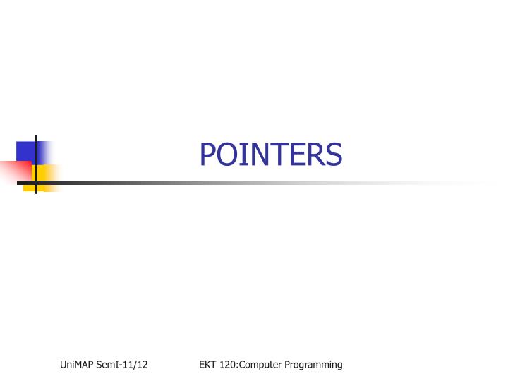 PPT - POINTERS PowerPoint Presentation, free download - ID:3354215