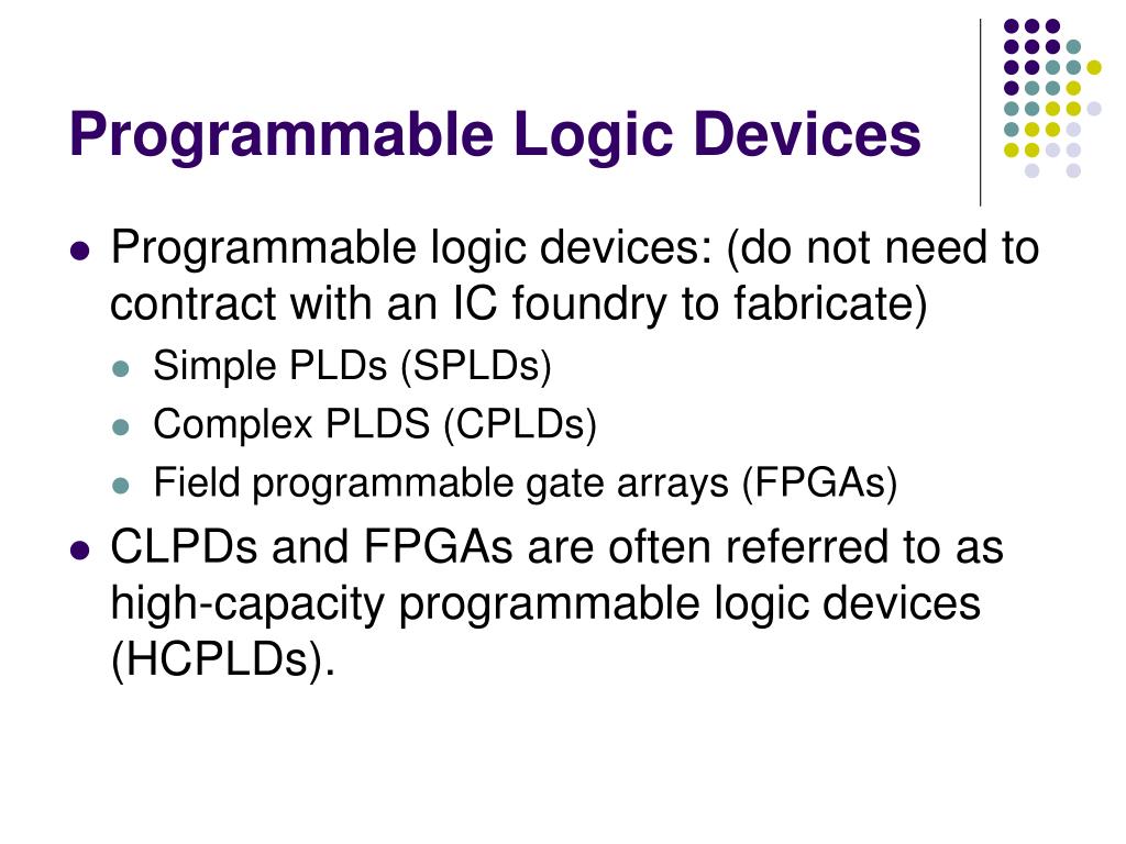 PPT Programmable Logic Device Architectures PowerPoint Presentation